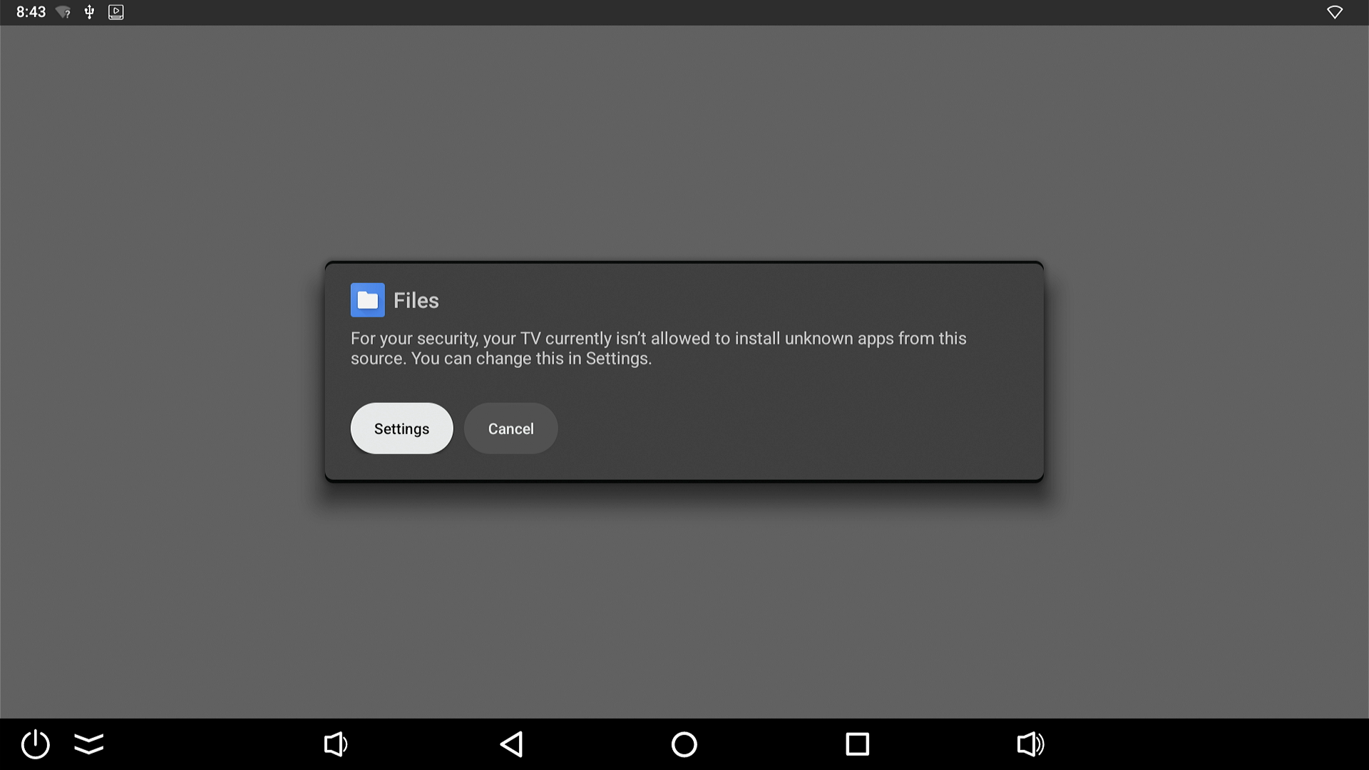 For your security your TV currently isn