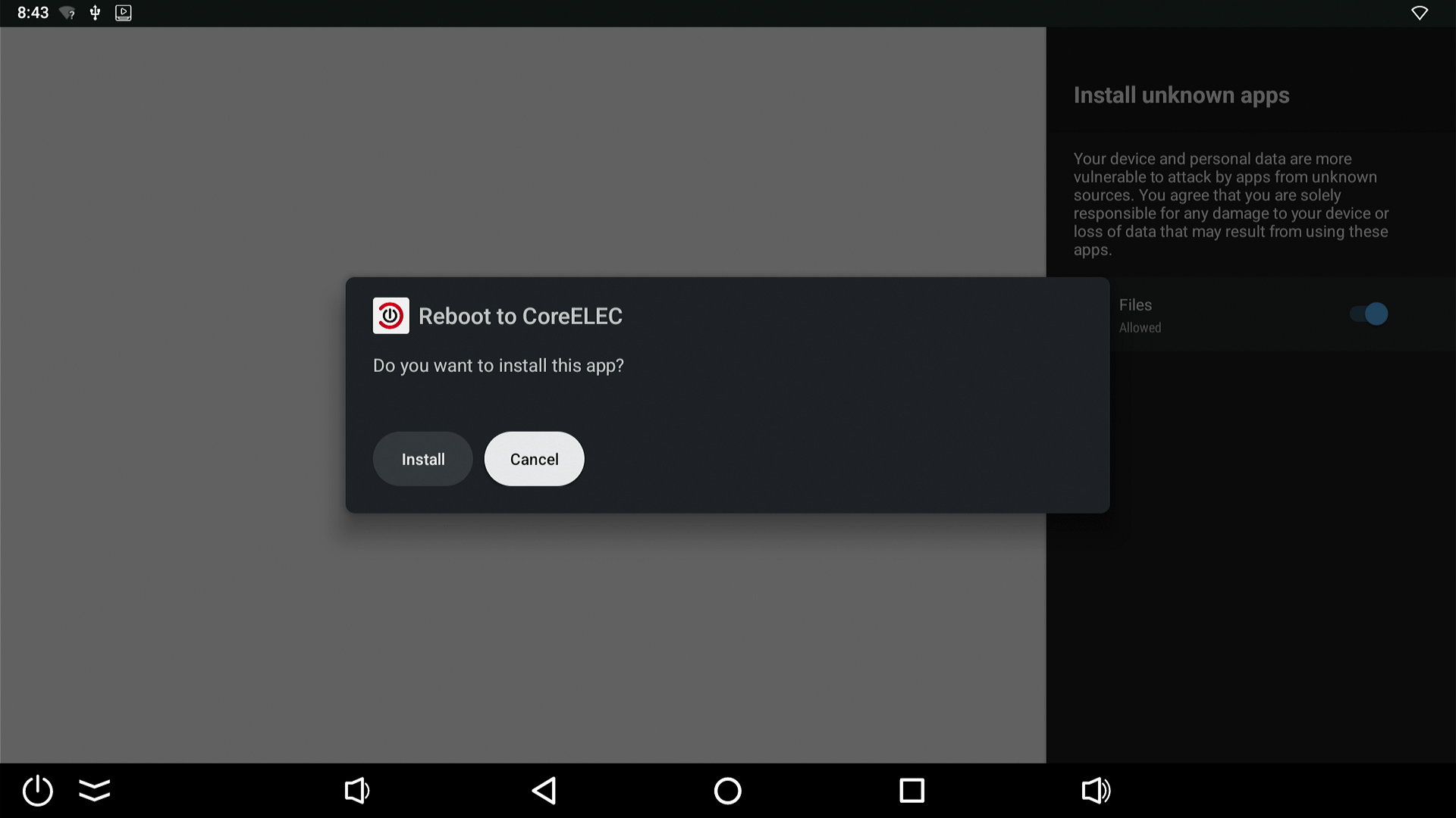 Enable installation of unknown apps